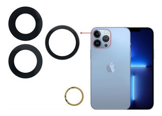 Vidrio (Lens) de camara Apple iPhone 14 (Negro)
