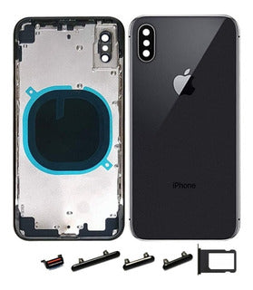 Repuesto Chasis Carcasa Tapa Trasera iPhone X (Negro)