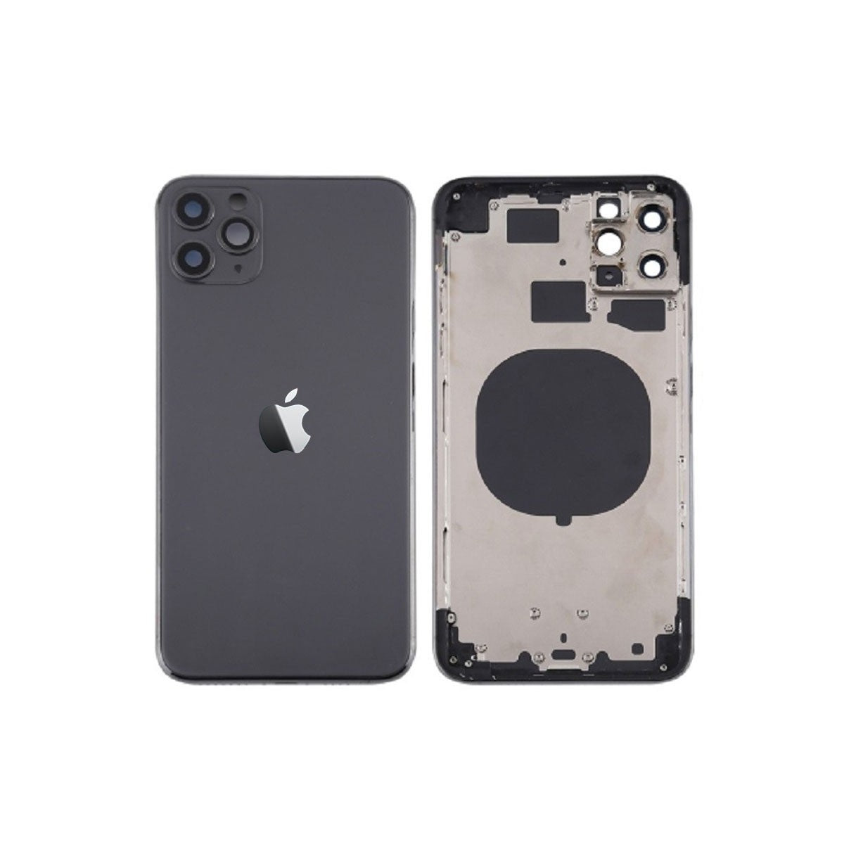 Repuesto Chasis Carcasa Tapa Trasera iPhone 11 Pro Max (Negro)