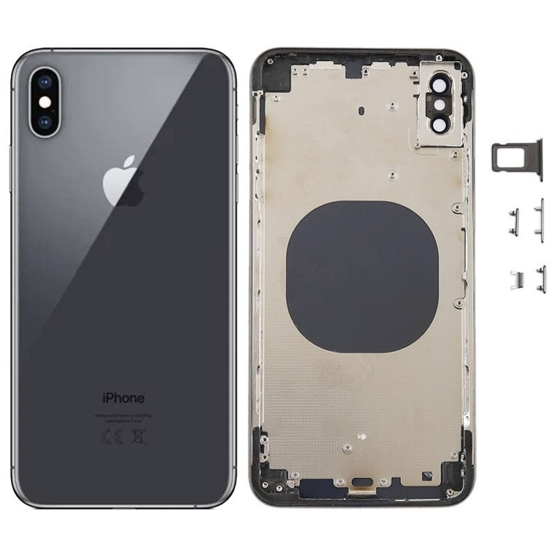 Repuesto Chasis Carcasa Tapa Trasera iPhone Xs Max (Negro)